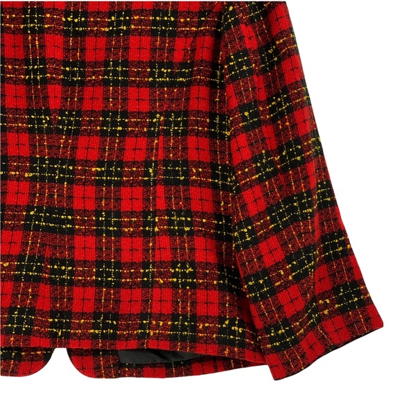 Zipper Front Plaid Tweed Blazer by Sag Harbor - Picture 10 of 15